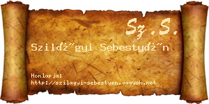 Szilágyi Sebestyén névjegykártya