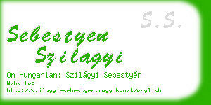 sebestyen szilagyi business card